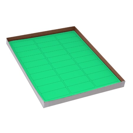 Nevs Cryo Label Laser Sheets 67x25mm for Racks/Boxes Green LCL-1258-G
